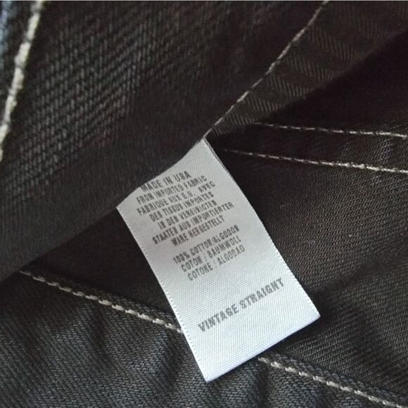 Men’s Lucky Brand Black Vintage Straight Jeans – 35x32 Rugged Classic) - Picture 13 of 13